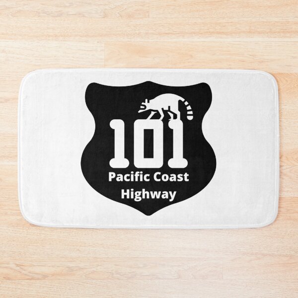 Item preview, Pacific Coast Highway 101 Sign Raccoon West Coast Oregon Washington California designed and sold by DansDankDesigns.