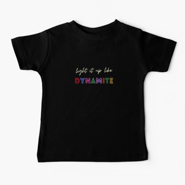 Allumez-le comme de la dynamite paroles BTS noir T-shirt bébé