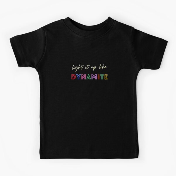 Allumez-le comme de la dynamite paroles BTS noir T-shirt enfant