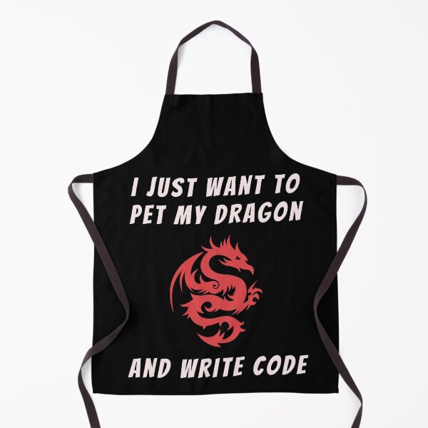 Aperçu de l'œuvre Je veux juste caresser mon dragon et écrire du code créée et vendue par Mechashadow.