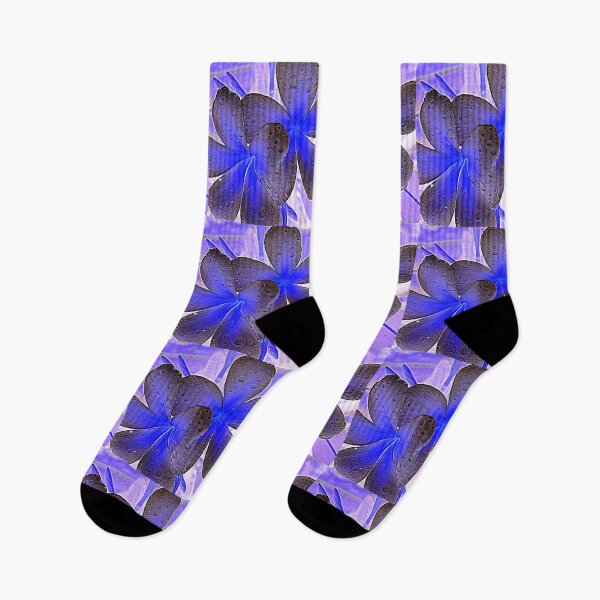 Item preview, FRANGIPANI DREAMS IN PURPLE MAUVE AND COBALT BLUE   designed and sold by Opalbluerose.