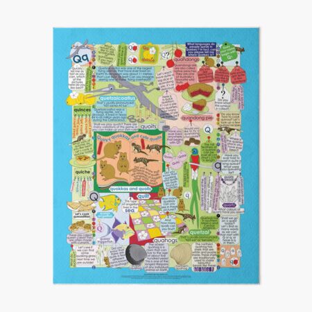 The Seventeenth Letter of the Alphabet: Q or q Art Board Print