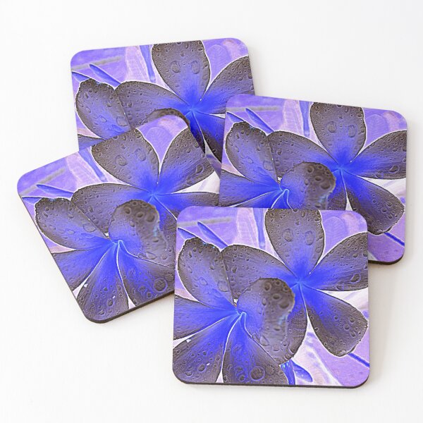 Item preview, FRANGIPANI DREAMS IN PURPLE MAUVE AND COBALT BLUE   designed and sold by Opalbluerose.