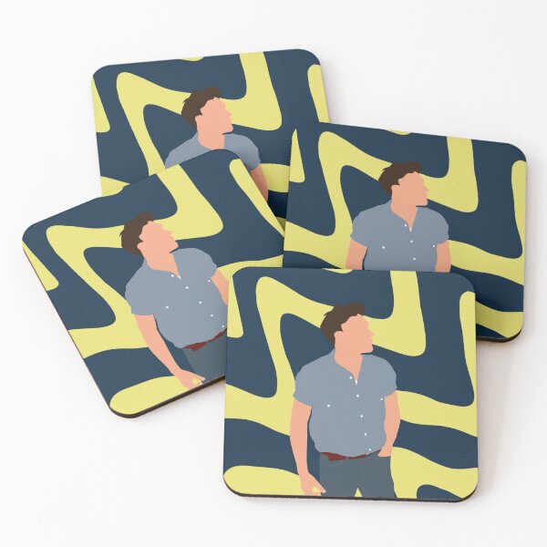Artikelvorschau, Blauer und gelber Hintergrundentwurf des Niall Horan entworfen und verkauft von lilliansdesigns.