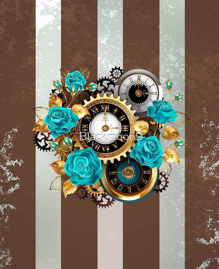 Clock with Gears ( Steampunk Clock ) iPad Case & Skin for Sale by