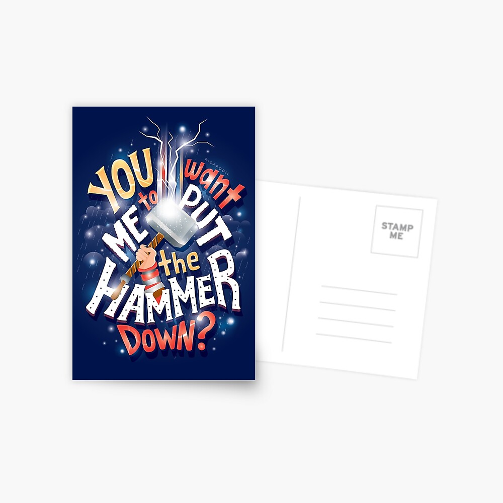 "Hammer down" Postcard for Sale by risarodil Redbubble