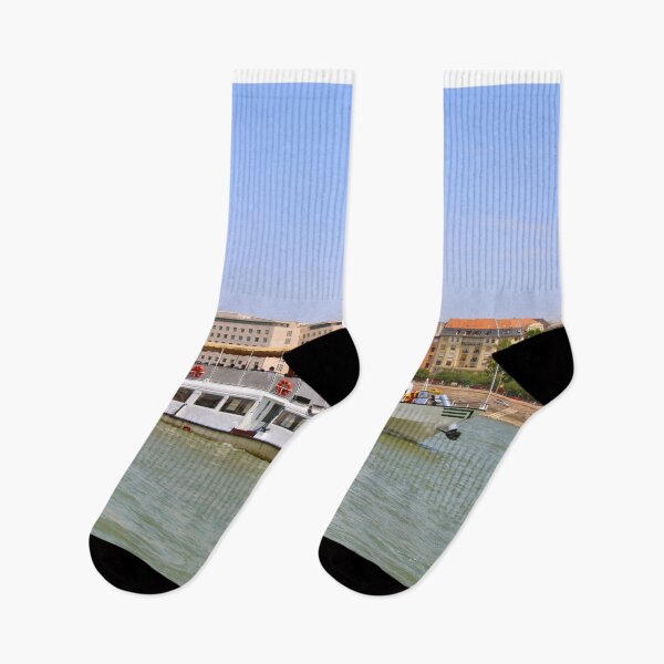 Item preview, Cruise boat and buildings, Budapest, Hungary, on the River Danube designed and sold by FranWest.