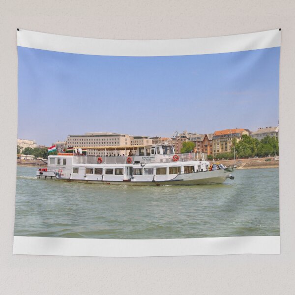 Item preview, Cruise boat and buildings, Budapest, Hungary, on the River Danube designed and sold by FranWest.