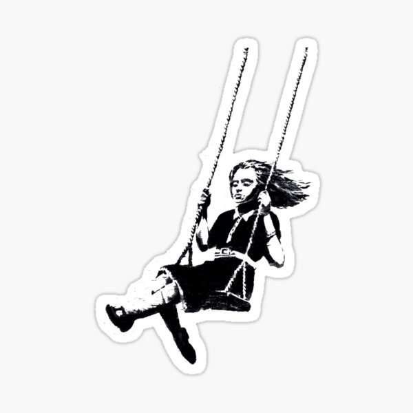 Girl on Swing Sticker