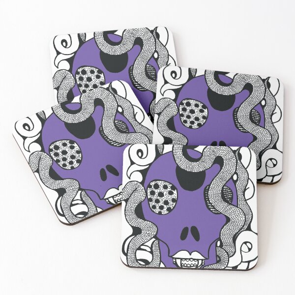 Item preview, Purple serpent skill doodle  designed and sold by ArtNour.