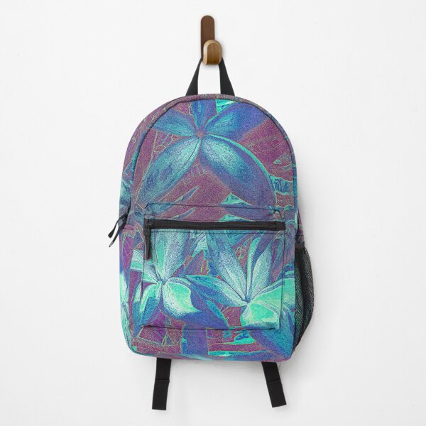 Item preview, FRANGIPANI MODERN FLORAL IN BLUE, AQUA AND BURGUNDY designed and sold by Opalbluerose.