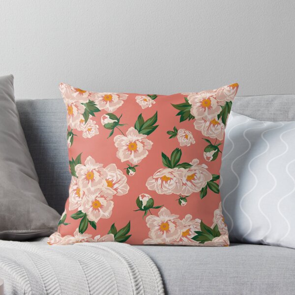 Item preview, Orange-themed wild rose all-over pattern designed and sold by LivelyNest.