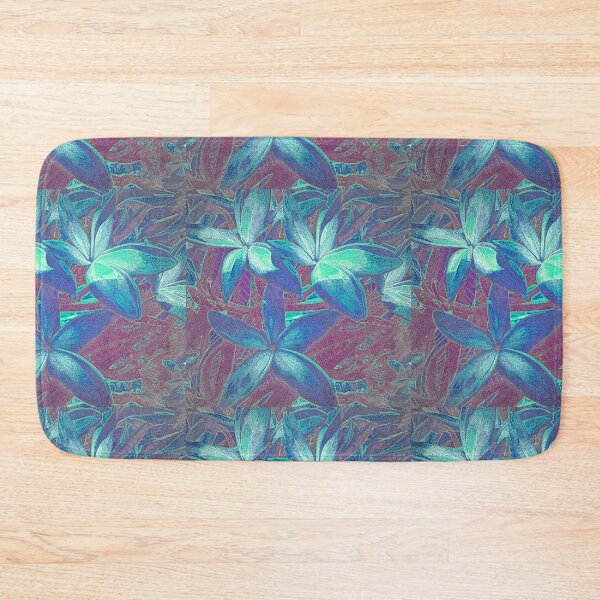 Item preview, FRANGIPANI MODERN FLORAL IN BLUE, AQUA AND BURGUNDY  designed and sold by Opalbluerose.