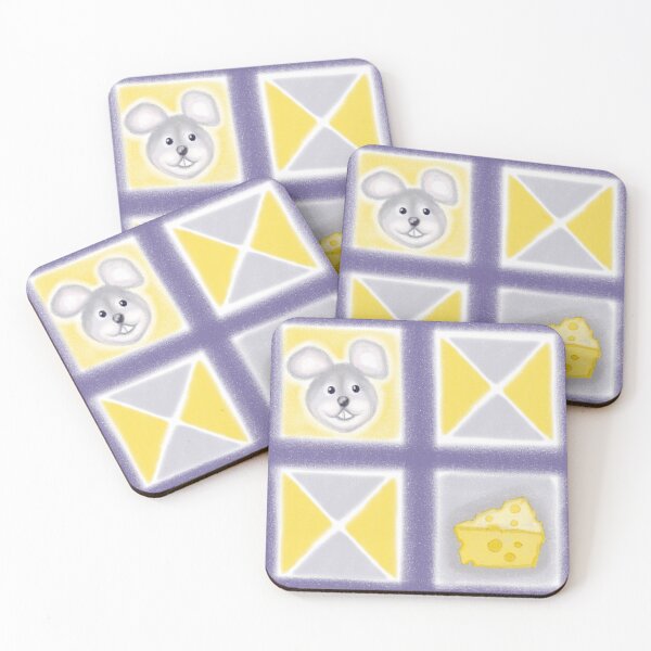 Item preview, Children's pastel print, gray mouse and cheese. designed and sold by UVI-CA.