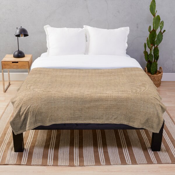 Burlap Throw Blanket