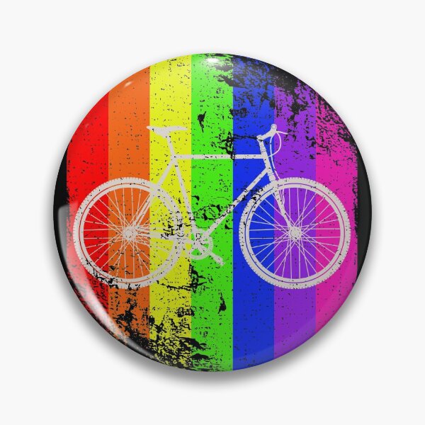 Item preview, Retro Used Look Bicycle with used look rainbow background designed and sold by ngrafik.