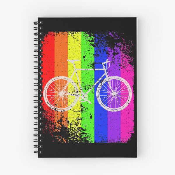 Item preview, Retro Used Look Bicycle with used look rainbow background designed and sold by ngrafik.