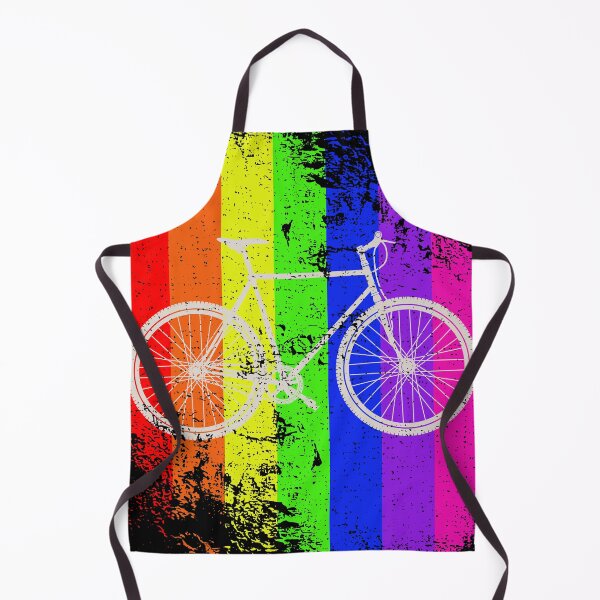 Item preview, Retro Used Look Bicycle with used look rainbow background designed and sold by ngrafik.