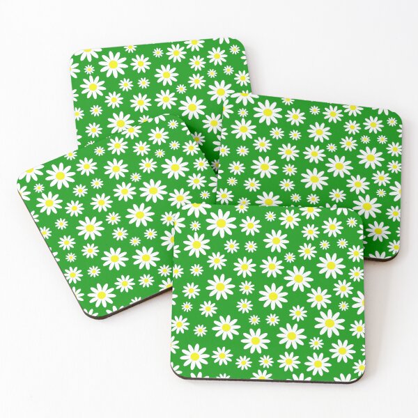 Item preview, green daisies daisy floral  designed and sold by Gossip Rag.