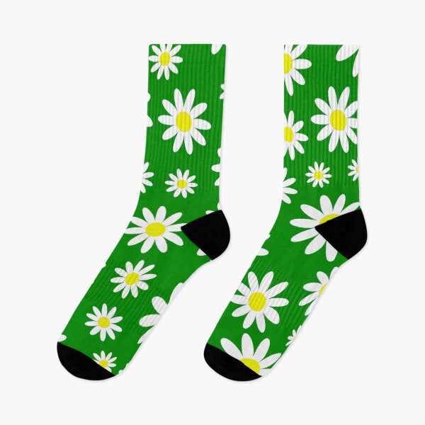 Item preview, green daisies daisy floral  designed and sold by Gossip Rag.