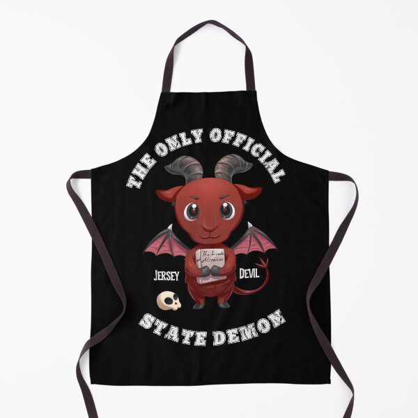 Item preview, Kawaii jersey devil vibing with his skull and his book designed and sold by OTBPShop.