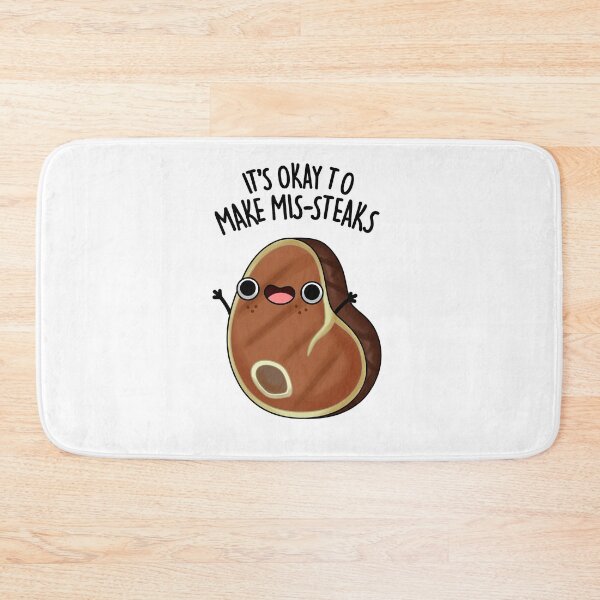 Item preview, It's Okay To Make Mis-Steaks Funny Steak Puns  designed and sold by punnybone.