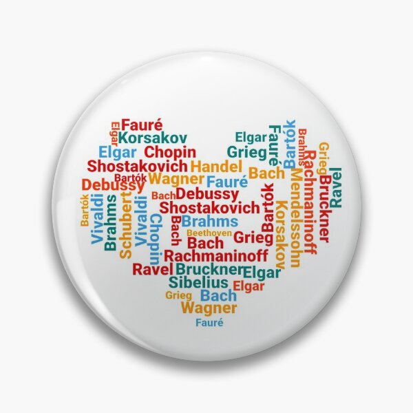 Item preview, Best Composers with heart shape designed and sold by Musicianst0re.