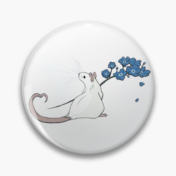 Item preview, White rat with flowers designed and sold by Ibish.