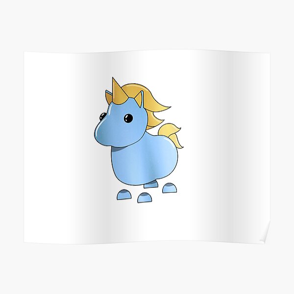 Adopt Me Unicorn Posters Redbubble - roblox unicorn song