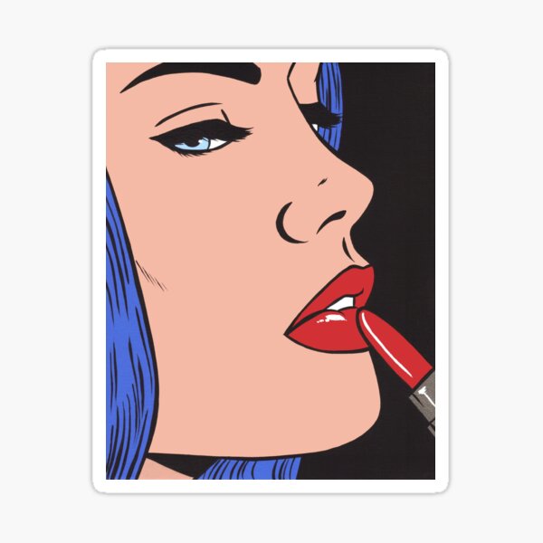 Item preview, Red Lipstick Comic Girl designed and sold by turddemon.