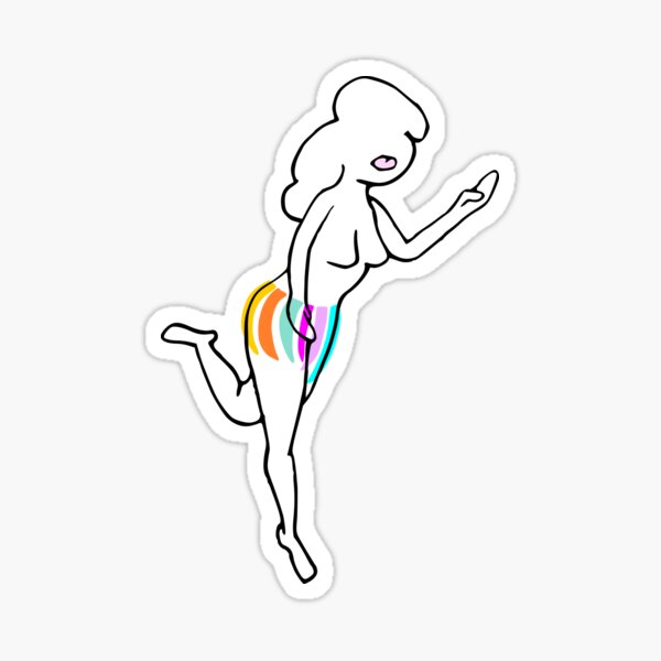 Burlesque 6 white Sticker
