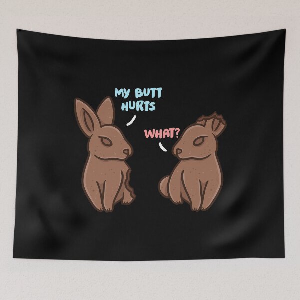 Item preview, My Butt Hurts Funny Easter Bunny Design  designed and sold by 2blackcherries.