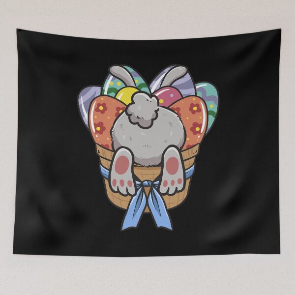 Item preview, Funny Easter Bunny Egg Basket Design designed and sold by 2blackcherries.