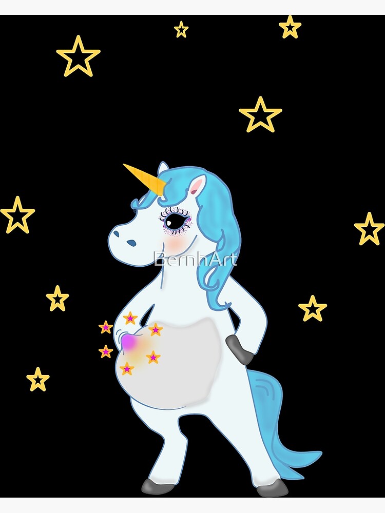 "Unicorn Is Pregnant" Poster For Sale By BernhArt | Redbubble