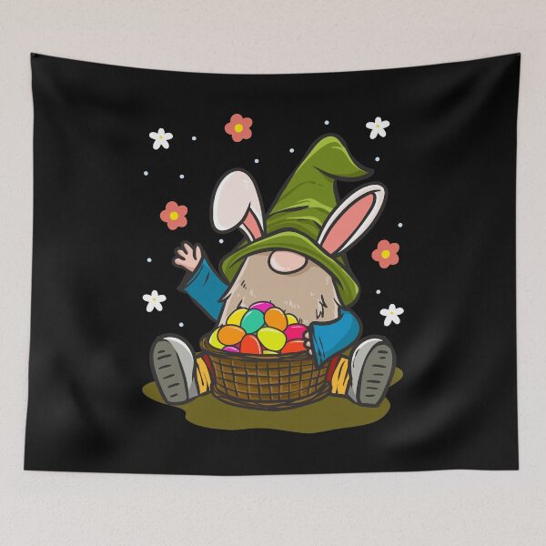 Item preview, Funny Gnome Easter Hippie Hunting Design designed and sold by 2blackcherries.