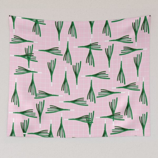 Item preview, Leek Pattern on Pink Background designed and sold by kapotka.