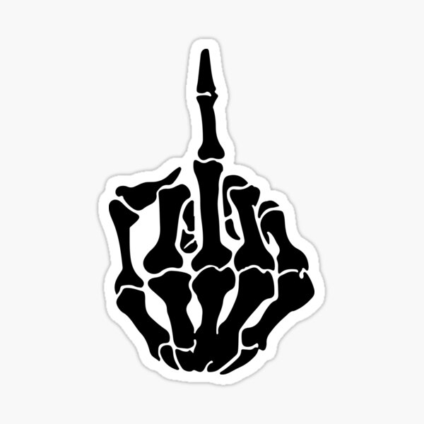 MIDDLE FINGER FLIP OFF MEME DECAL FUNNY ANGRY STICK MAN STICKER