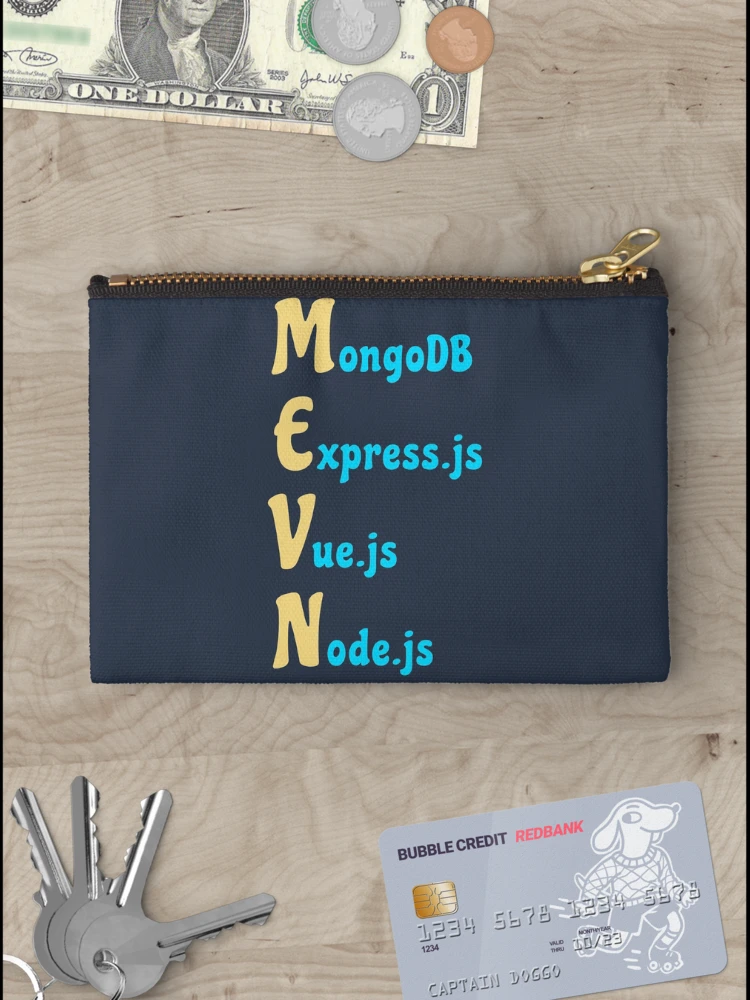 Thumbnail 3 of 4, Zipper Pouch, MEVN Stack - Tech Stack designed and sold by Mechashadow.