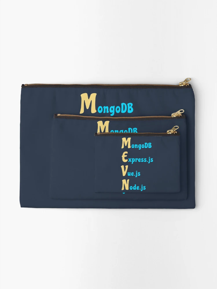Thumbnail 2 of 4, Zipper Pouch, MEVN Stack - Tech Stack designed and sold by Mechashadow.