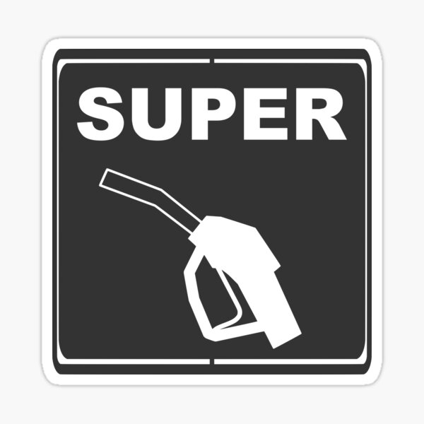 "Fuel Cap Stickers Super Unleaded Gasoline Car Stickers Car Decals