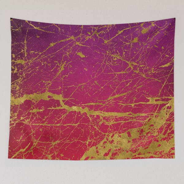 Item preview, Purple Red Gradient Gold Marble designed and sold by WOW TeesAndThings.