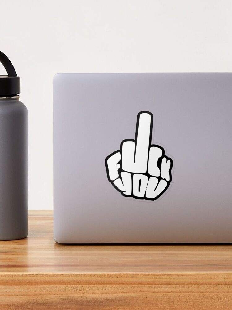 Fuck You Cartoon Majeur Voiture Winow Bumper Tumbler Laptop Vinyl Decal  Autocollant -  France