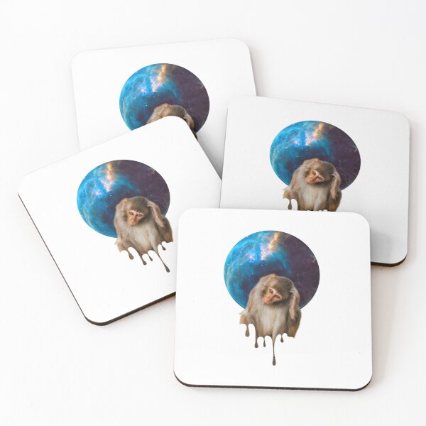 Item preview, A baby and confused looking monkey scratching it's head in front of a planet designed and sold by FCEalin.
