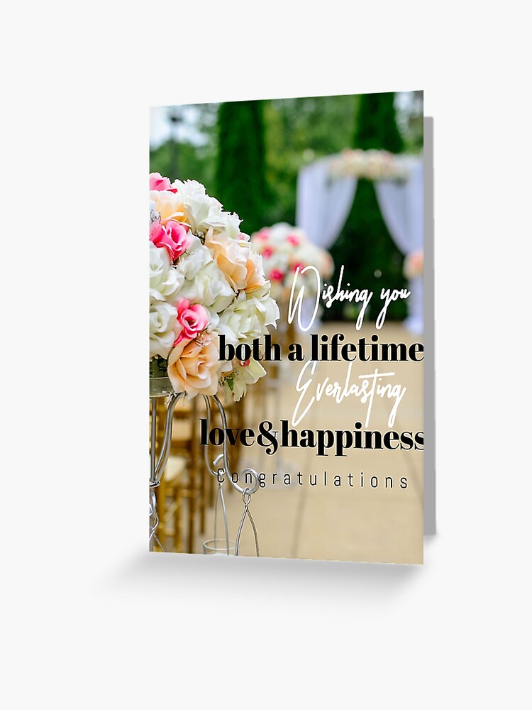 marriage wishes to friend, best wishes for newly married couple, happy  married life wishes for friend, wedding messages to couple, wedding wishes  for best friend, congratulations for marriage Greeting Card for Sale