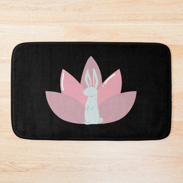 Item preview, Yoga Bunny Lotus Flower Black designed and sold by sophiedziovalas.