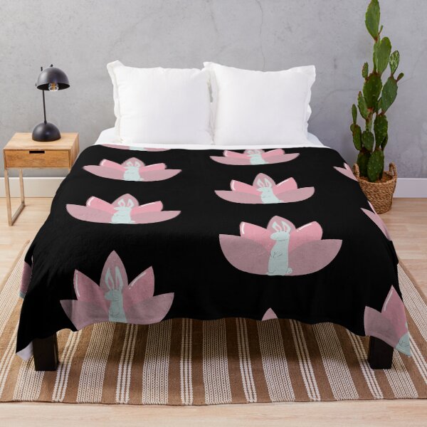 Item preview, Yoga Bunny Lotus Flower Black designed and sold by sophiedziovalas.