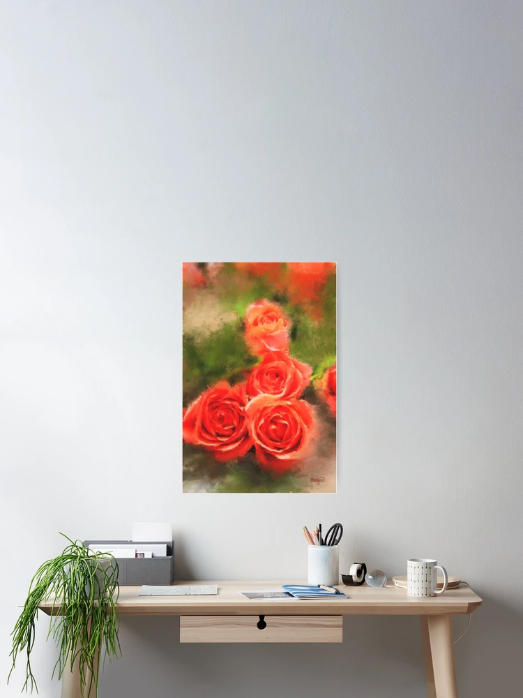 Thumbnail 2 of 3, Poster, Red Roses designed and sold by Patricia Lintner.