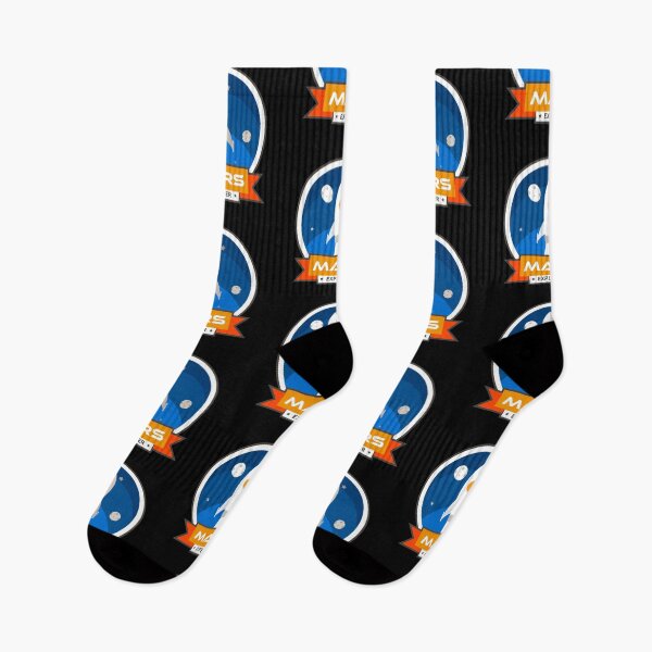 Item preview, Mars Rocket Sticker - Orange and Blue designed and sold by NoMatterLab.