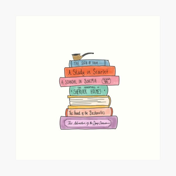 Item preview, Sherlock Holmes book stack designed and sold by bookloversclub.