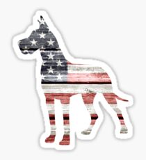 Patriotic Great Dane Sticker